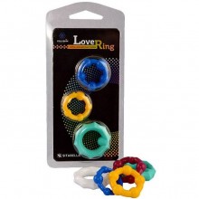 Набор из 3 цветных эрекционных колец «Love Ring», Sitabella 3310, бренд СК-Визит, со скидкой