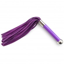 Бархатистая многохвостая плеть фиолетового цвета, TPK-0016F, бренд OEM, из материала искусственная кожа, цвет фиолетовый, длина 38 см., со скидкой