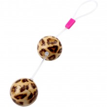 Вагинальные шарики «The Leopard Ball» со смещенным центром тяжести, цвет леопард, Chisa Novelties CN-330145278, длина 22.5 см., со скидкой