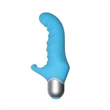 Вибромассажер для клитора и G-точки «Fonzie», цвет голубой, FeelzToys FLZ-E21311., из материала силикон, длина 16 см.