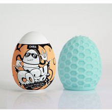 Мастурбатор яйцо «Cosy» двусторонний, цвет голубой, Chisa Novelties CN-920832510-3, из материала TPE, длина 6 см., со скидкой
