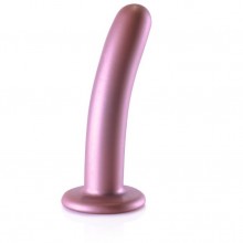 Фаллоимитатор изогнутый «Smooth Silicone G-Spot Dildo» для точки G, цвет розовый, материал силикон, Shots Media OU820ROS, длина 15 см., со скидкой