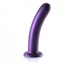 Анальная пробка «Smooth Silicone G-Spot Dildo», цвет фиолетовый, силикон, Shots Media OU821MPU, длина 17.7 см., со скидкой