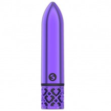 Вибропуля перезаряжаемая «Glamour», цвет фиолетовый, Shots Media ROY005PUR, из материала пластик АБС, длина 10 см., со скидкой