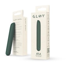 Перезаряжаемый вибромассажер «Atla» из эко пластика, цвет зеленый, Glov GLOV001, из материала пластик АБС, длина 13.5 см., со скидкой