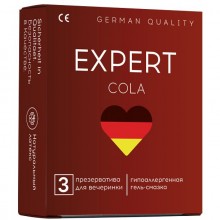 Ароматизированные презервативы «Expert cola № 3» с ароматом колы, 3 штуки, 401-0328, со скидкой