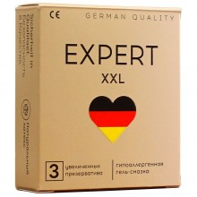 Презервативы «Expert XXL» увеличенного размера, 3 штуки, 201-0700, из материала латекс, цвет прозрачный, длина 19 см., со скидкой