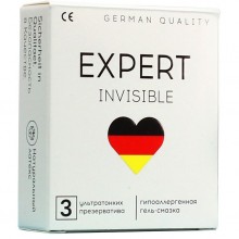 Презервативы Еxpert «INVISIBLE» особо тонкие, 3 штуки, 201-0656, бренд Expert, из материала латекс, со скидкой