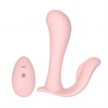 Розовый вибратор для двойной стимуляции «Panty», Tracys Dog AVB214PI, бренд Tracy`s Dog, из материала силикон, длина 12 см., со скидкой