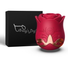 Вакуумный вибратор-бутон розы «La Rose Sucking Vibrator», цвет бордовый, AVB301RE, бренд Tracy`s Dog, со скидкой