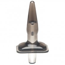 Анальная вибровтулка «Purrfect Plug Smoke», цвет серый, Dream Toys 20038, из материала TPE, длина 9.5 см., со скидкой