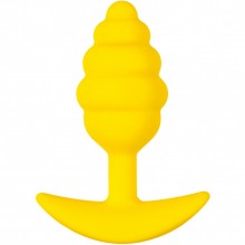 Силиконовая анальная пробка «Vikki», цвет желтый, Eromantica 211309, длина 9 см., со скидкой