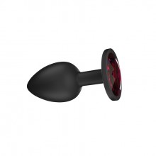 Анальный страз «Booty Fantasy Gem Plug M», цвет черный, Chisa Novelties CN-941416162, из материала силикон, длина 8 см.