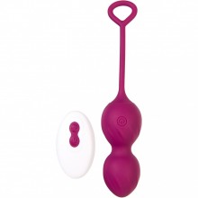 Вагинальные шарики «LEroina Moussy», цвет бордовый, 564009, бренд ToyFa, из материала силикон, длина 8 см., со скидкой