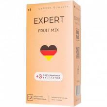Презервативы «EXPERT Fruit Mix» 12шт, с ароматом клубники и апельсина, 921/1, длина 13 см., со скидкой