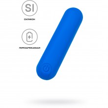 Мультискоростная синяя вибропуля «A-Toys Nep», длина 8 см, ToyFa 761061, из материала силикон, длина 8 см., со скидкой