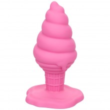 Анальная пробка в виде мороженного «YUM BUM ICE CREAM», цвет розовый, материал силикон, California Exotic Novelties SE-4410-41-3, длина 9.5 см.