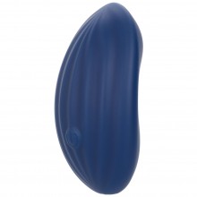 Ультрамягкий универсальный вибромассажер «Cashmere Velvet Curve» из силикона, Calexotics SE-4364-05-3, цвет синий, длина 10.25 см., со скидкой