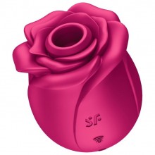 Вакуумно-волновой стимулятор «Pro 2 Classic Blossom» с насадкой жидкий воздух, Satisfyer 4065854, цвет красный, длина 7 см., со скидкой