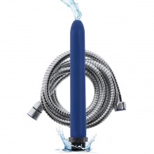 Набор для анального душа «Buttocks The Cleaner Shower Set», DEL10085, из материала силикон, цвет синий, длина 15 см.