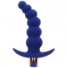 Синяя анальная виброелочка с дистанционным управлением «The Spunky Buttplug», Toy Joy DEL10226, цвет синий, длина 13.5 см.