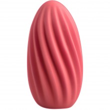Яйцо-мастурбатор «Pocket Pussy» двустороннее, красный, Erokay m305-red, из материала TPR, длина 9.5 см., со скидкой