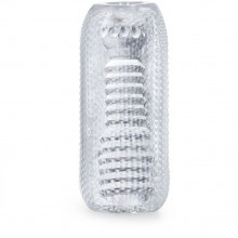 Рельефный мастурбатор «Pocket Pussy», цвет прозрачный, Erokey m304-clr, бренд Erokay, из материала TPR, длина 12.5 см., со скидкой
