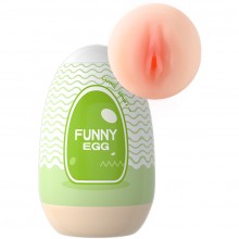 Мастурбатор-яйцо «Funny Egg» вагина, цвет телесный, Eroticon 92373-2, длина 9 см., со скидкой