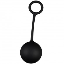 Вагинальный шарик «Vagina Bead» с силиконовым шнуром со смещенным центром тяжести, общая длина 10 см, черный, Chisa novelties CN-393240072, длина 10 см., со скидкой