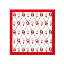 Сувенирный платок «Fuck red» подарочный, шармус, 36152, бренд Eroticon, цвет красный, длина 60 см., со скидкой