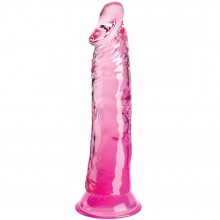Гелевый реалистичный фаллоимитатор «King Cock Clear», цвет розовый, 5471310000, длина 21.8 см., со скидкой