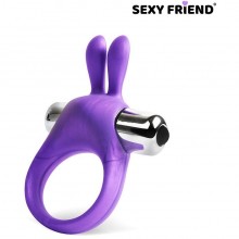 Кольцо эрекционное с вибрацией, Sexy friend sf-40207, цвет фиолетовый, со скидкой