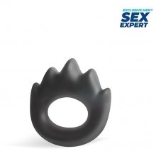 Кольцо эрекционное оригинальное, Sex Expert sem-55265, цвет черный, со скидкой