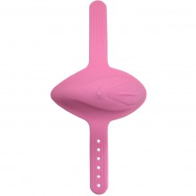 Миниатюрный вибратор в трусики с приложением, цвет розовый, Eroticon 30083, из материала силикон, длина 8 см., со скидкой