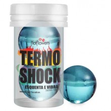 Интимный гель «Termo Shock» с разогревающе-покалывающим эффектом, 2 шт х 3 г, HotFlowers HC272, бренд Hot Flowers, цвет голубой