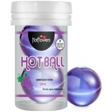 Интимный гель «Aromatic Hot Ball» с ароматом и вкусом винограда, 2 шт х 3 г, HotFlowers HC584, со скидкой