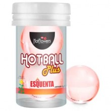 Интимный гель «Hot Ball Plus» c разогревающим эффектом, 2 шт х 3 г, HotFlowers HC590, бренд Hot Flowers, из материала масляная основа, цвет розовый