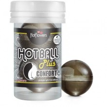Анальный лубрикант «Hot Ball Conforto» на масляной основе, 2 шт х 3 г, HotFlowers HC622, бренд Hot Flowers, цвет коричневый, со скидкой