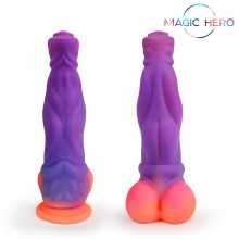 Фантазийный фаллоимитатор «Amazing Toys», светится в темноте, материал силикон, Magic Hero MH-13023, цвет мульти, длина 21.5 см., со скидкой