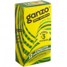 Презервативы «Ganzo Ultra thin» ультратонкие, 18 см, 15 шт, Ganzo 0701-030, из материала латекс, длина 18 см., со скидкой