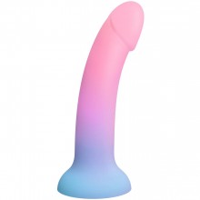 Фаллоимитатор из жидкого силикона «Dildolls Utopia», цвет розовый с голубым, Love to Love 6032695LTL, длина 14.8 см., со скидкой