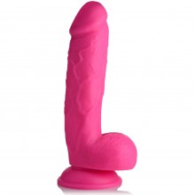 Реалистичный фаллоимитатор на присоске «Pop Peckers 8.25 Dildo With Balls» с мошонкой, цвет розовый, XR Brands XRAG768-Pink, длина 22.8 см., со скидкой