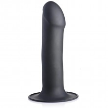 Гибкий силиконовый фаллоимитатор «Squeeze-It Phallic Dildo», 17.2х3.8 см, цвет черный, XR Brands XRAG330-Black, длина 17.2 см., со скидкой