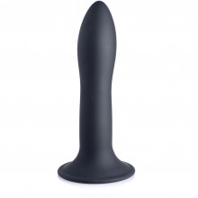 Гибкий силиконовый фаллоимитатор «Squeeze-It Slender Dildo», цвет черный, XR Brands XRAG474-Black, длина 13.5 см., со скидкой