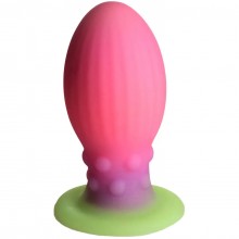 Фантазийный фаллоимитатор-яйцо «Creature Cocks Xeno Egg Glow In The Dark Silicone Egg», размер XL, XR Brands XRAH067-XL, цвет розовый, длина 17.6 см., со скидкой