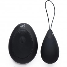 Виброяйцо «Bang 10X Silicone Vibrating Egg» с дистанционным управлением, XR Brands XRAG462-Black, из материала силикон, цвет черный, длина 6 см., со скидкой