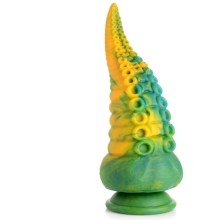 Фантазийный фаллоимитатор «Tentacled Silicone Monstropus» в форме тентакли, цвет зеленый, XRAG919, из материала силикон, длина 21.6 см., со скидкой