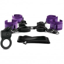 Любовный набор для двоих «Rabbit Love Ring Couples Bedspreader Kit», цвет черный и фиолетовый, The Rabbit Company TRC-SET-005, со скидкой