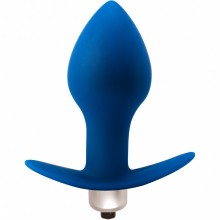 Анальная пробка с вибрацией «Flash Hugo», Lola Games 9009-01Lola, из материала силикон, цвет синий, длина 9.5 см., со скидкой