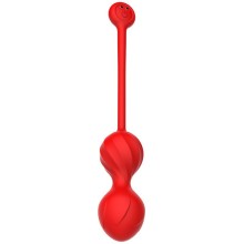 Виброшарики «Eroticon Magic» с приложением, цвет красный, Eroticon TD020, из материала силикон, диаметр 3.5 см., со скидкой